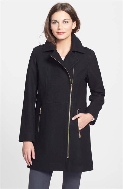 michael michael kors wool blend bib coat|michael kors wool coats women's.